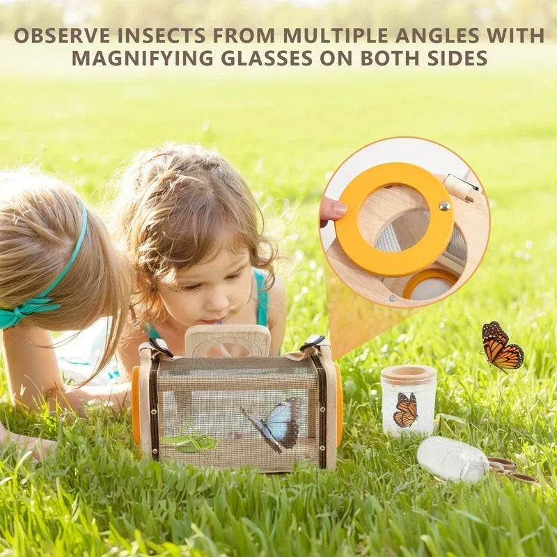 Bug Observation Kit Wooden Magnifier Set