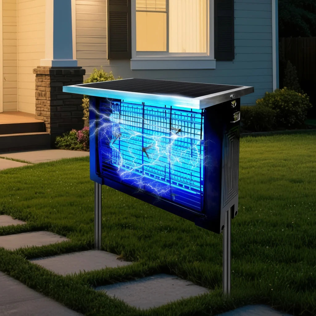 Bug Zapper Solar-Powered UV 2,000 Sq Ft Coverage
