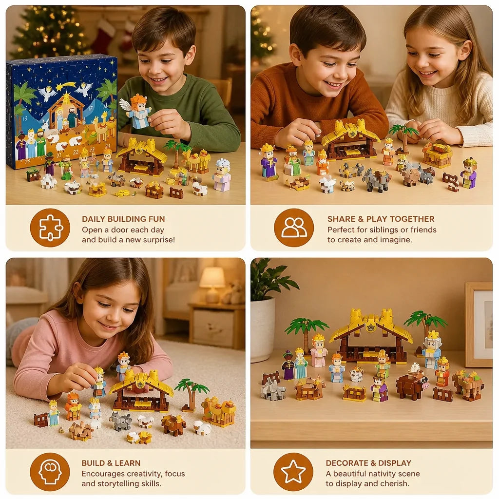 Build-Your-Own Advent Calendar Nativity Scene 24-Day