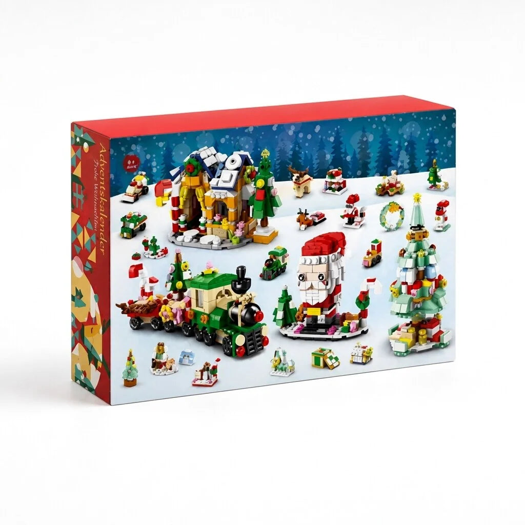 Building Block Advent Calendar 24-Day Christmas Countdown Sets of 24