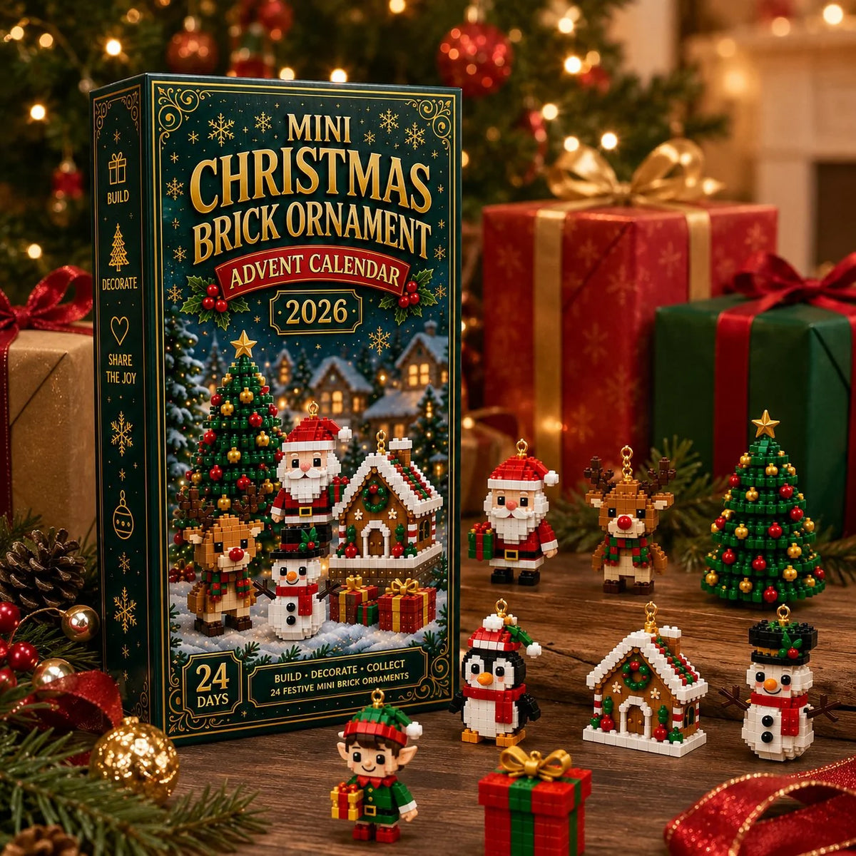 Building Block Advent Calendar 24 Mini Builds With Hanging Loops