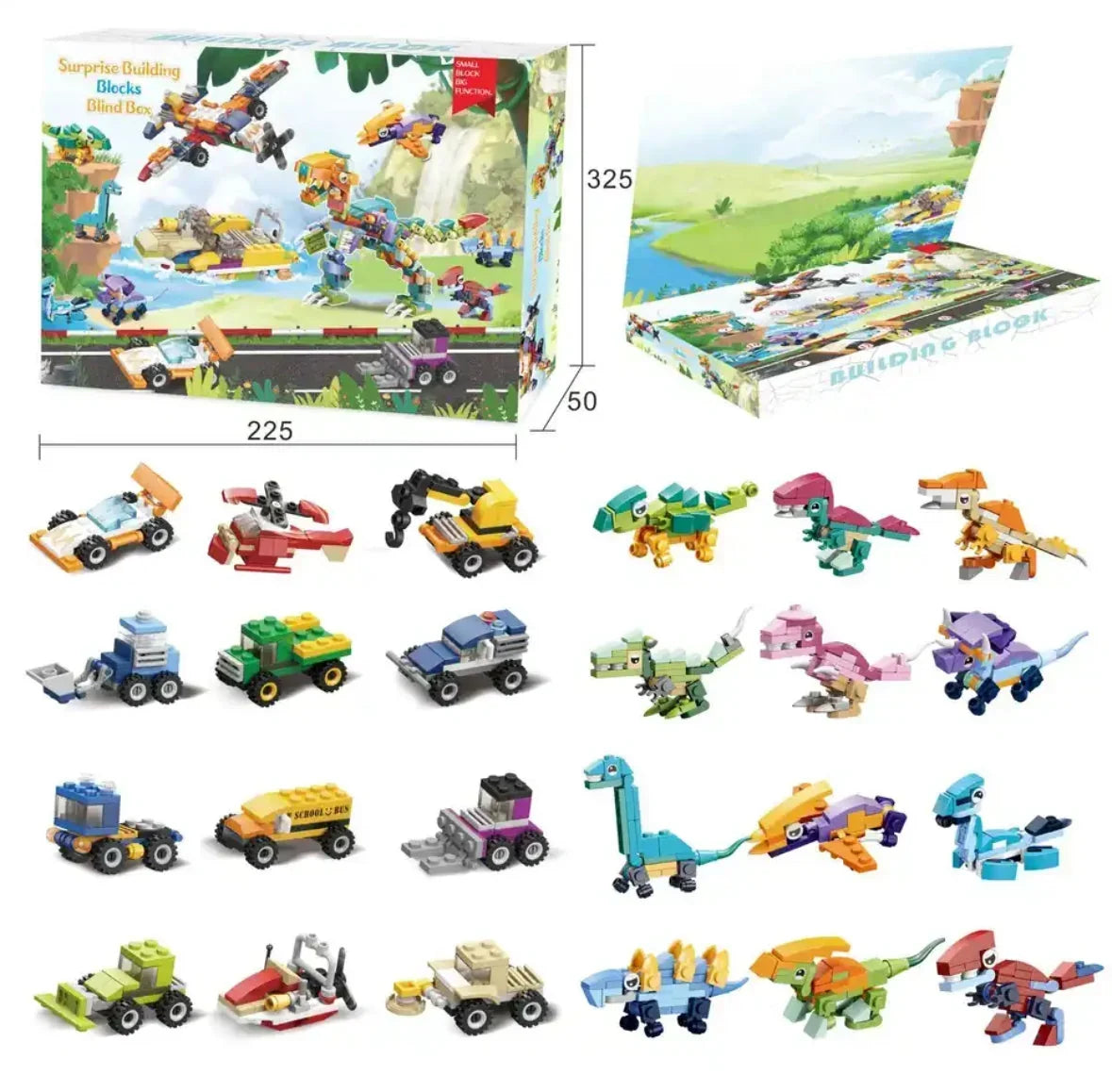 Building Block Advent Calendar 24 Mini Models Four Themes