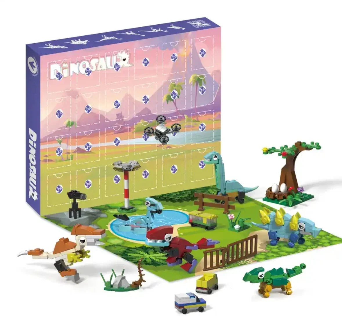 Building Block Advent Calendar 24 Mini Models Four Themes