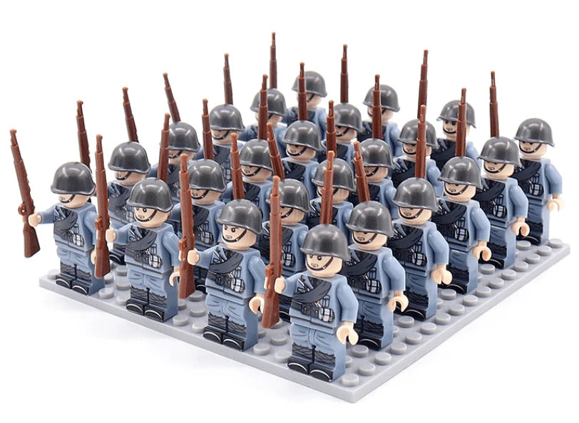 Building Block Figure Set 21 Pieces With Accessories