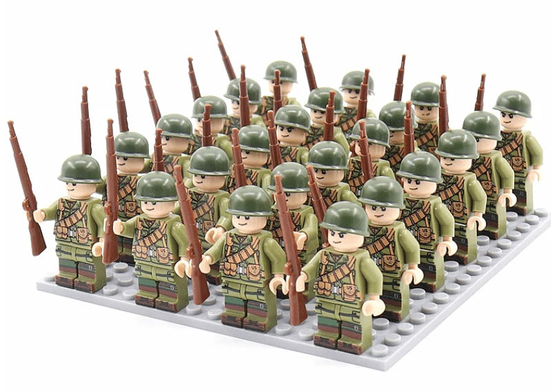 Building Block Figure Set 21 Pieces With Accessories