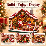 Building Block Set Christmas House Open-Front With Figures