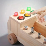 Busy Board Wooden Fine Motor Activity With 6 LED Lights