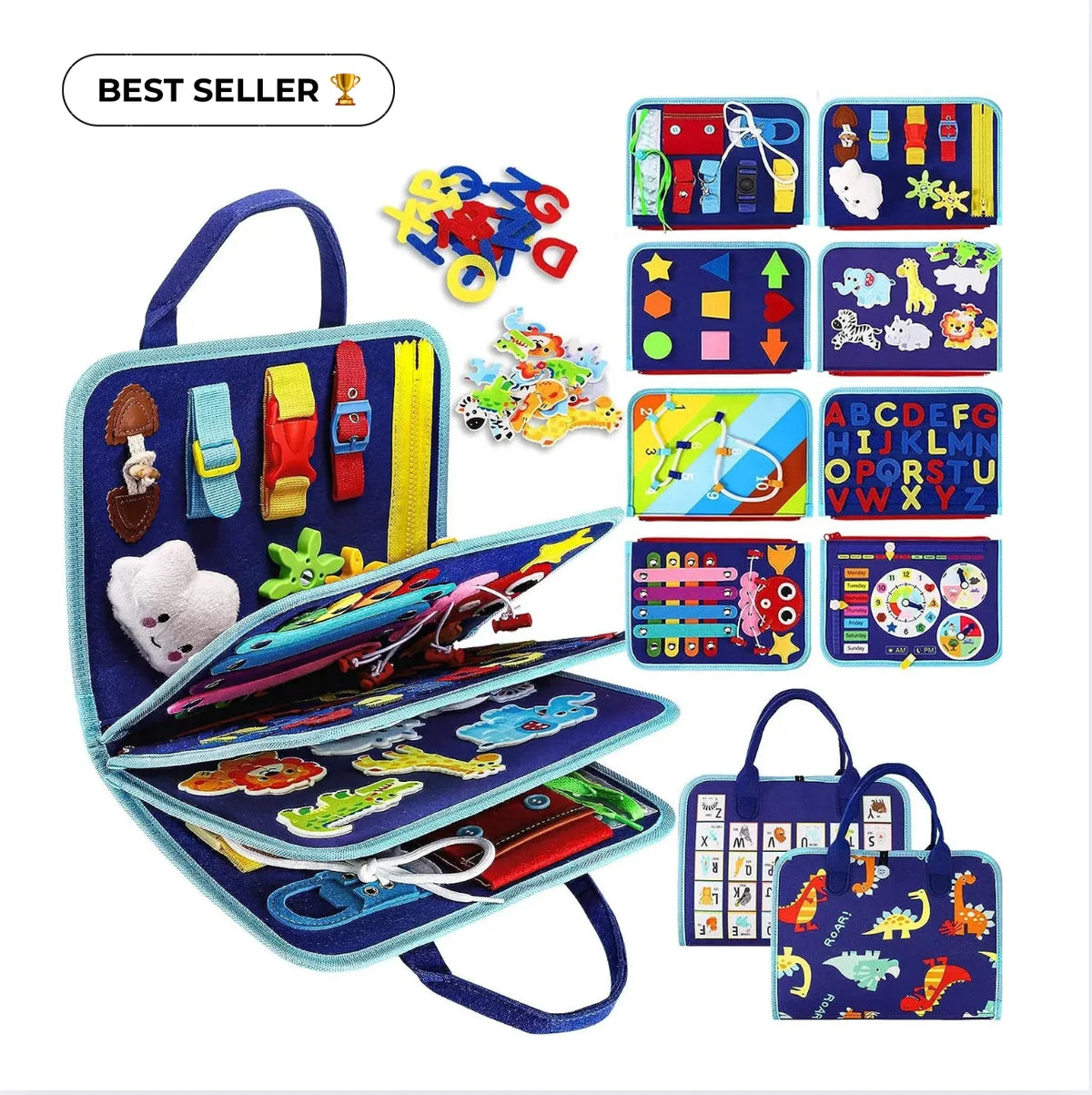 Busy Book Felt 8 Interactive Pages