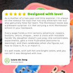 Busy Book Felt 8 Interactive Pages Travel-Friendly