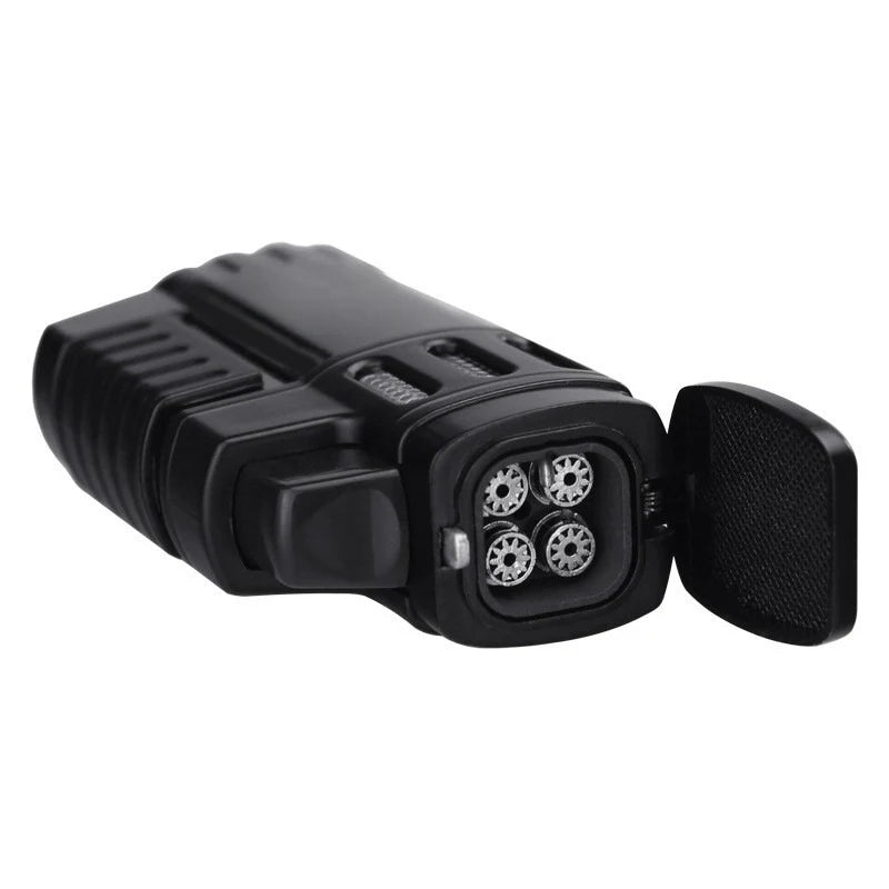 Butane Torch Lighter 4-Jet Windproof Refillable
