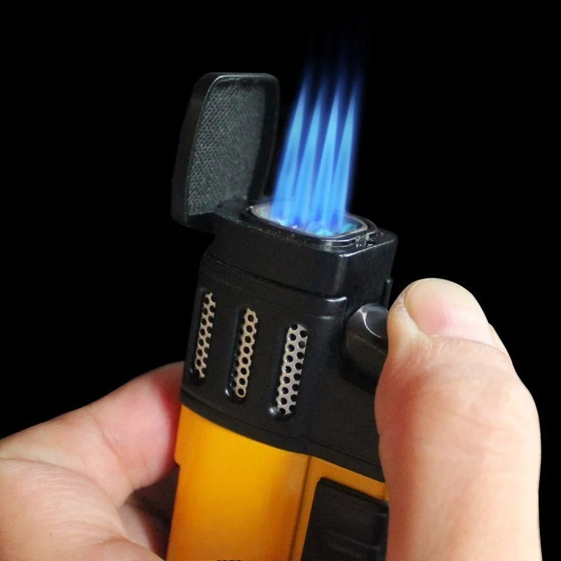 Butane Torch Lighter 4-Jet Windproof Refillable