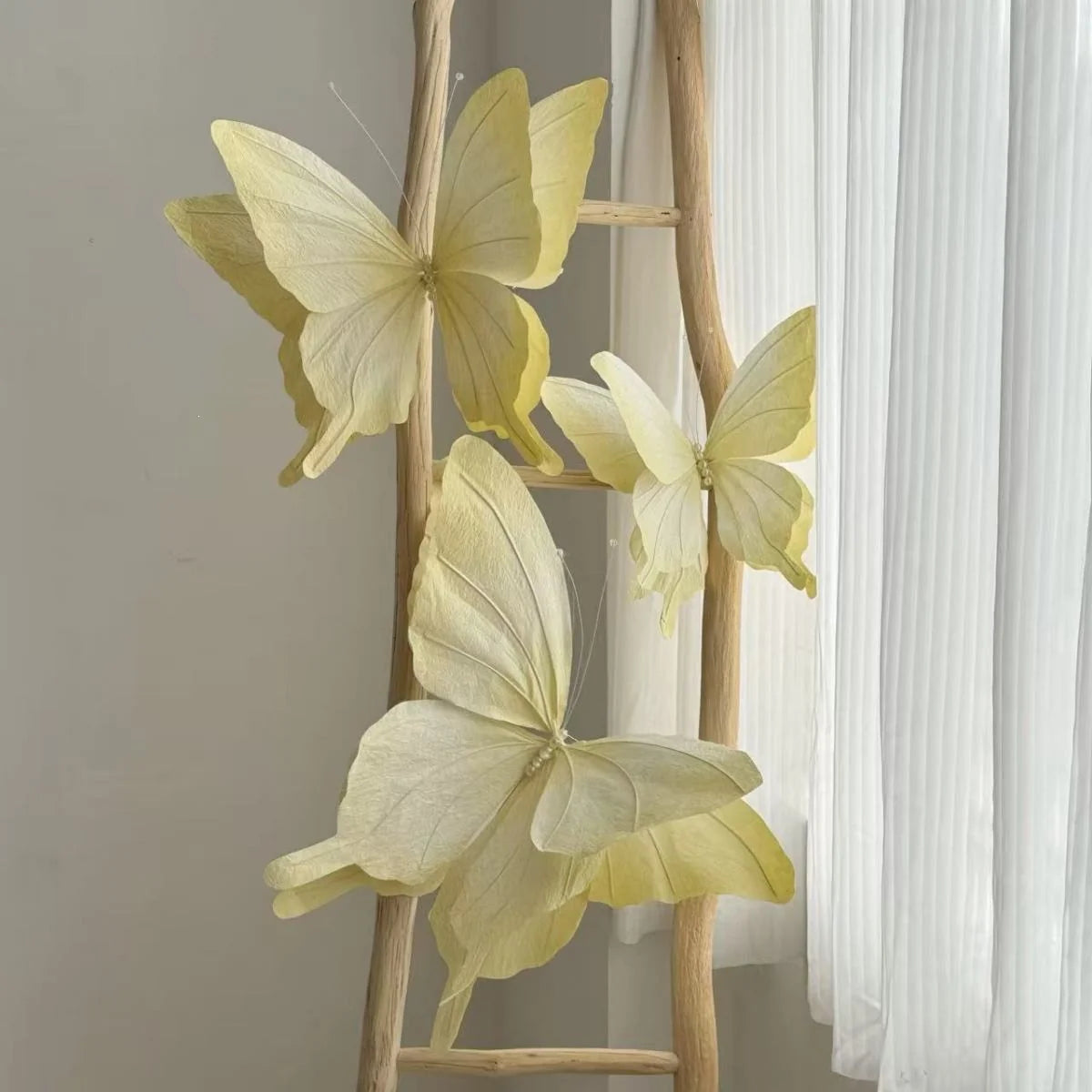 Butterfly Wall Decor Paper & Wire Layered Design