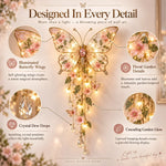 Butterfly Wall Light Floral Design Warm Ambient Glow