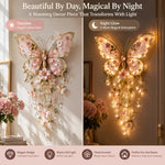 Butterfly Wall Light Floral Design Warm Ambient Glow