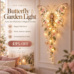 Butterfly Wall Light Floral Design Warm Ambient Glow