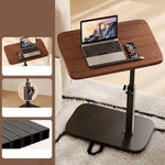 C-Shaped Side Table Adjustable Height & Wheels