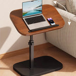 C-Shaped Side Table Adjustable Height & Wheels