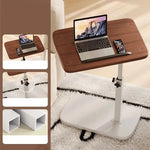 C-Shaped Side Table Adjustable Height & Wheels