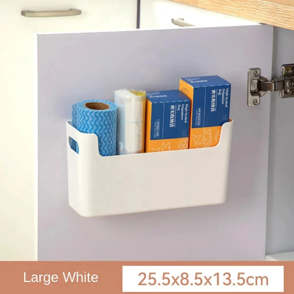 Cabinet Door Organizer Shelf Adhesive Mount No-Drill Plastic