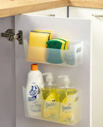 Cabinet Door Organizer Shelf Adhesive Mount No-Drill Plastic