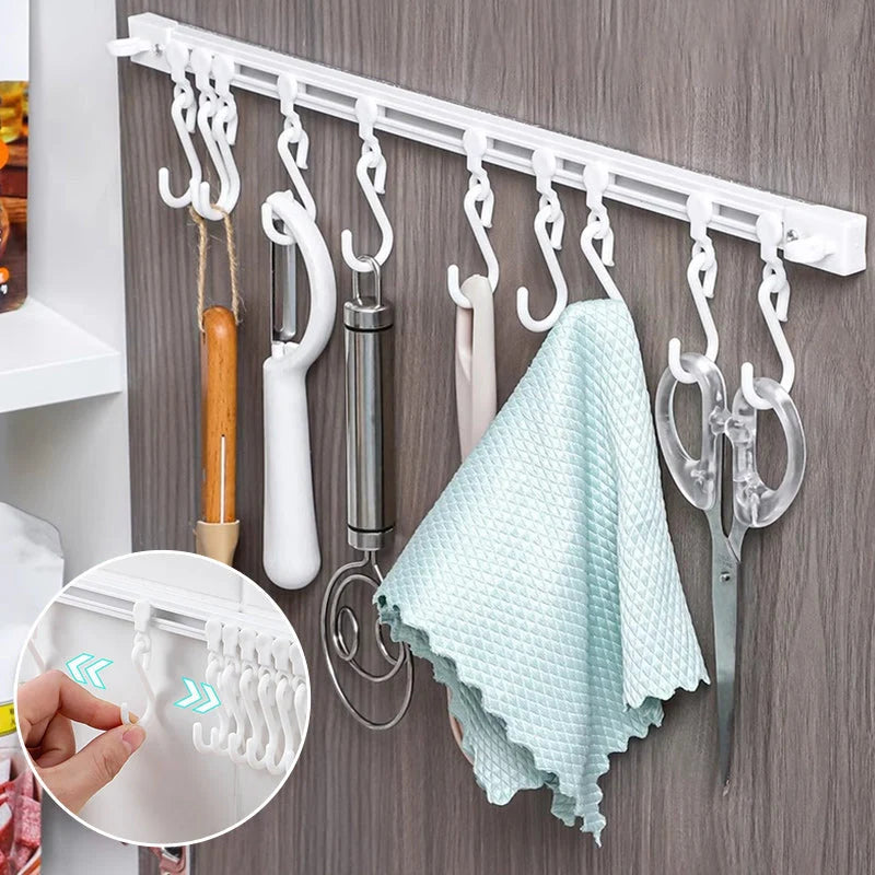 Cabinet Hooks Adjustable Sliding Drill-Free Installation