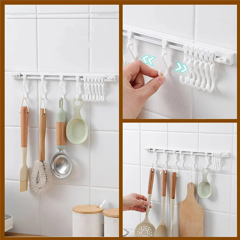 Cabinet Hooks Adjustable Sliding Drill-Free Installation
