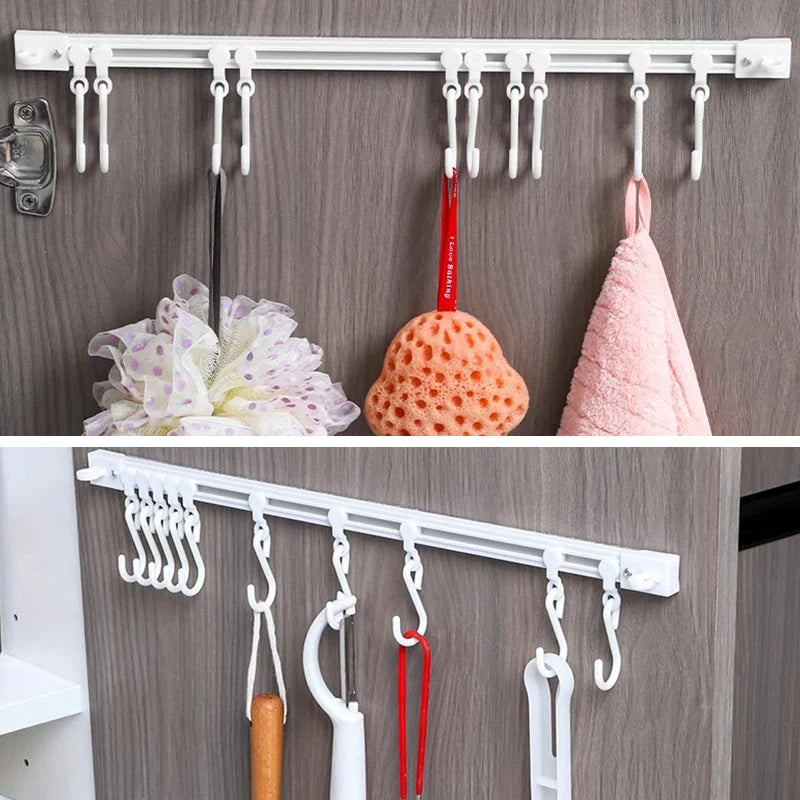 Cabinet Hooks Adjustable Sliding Drill-Free Installation