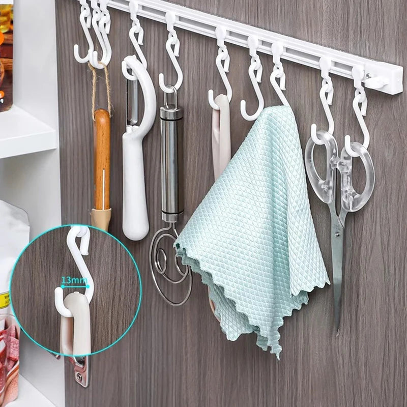 Cabinet Hooks Adjustable Sliding Drill-Free Installation