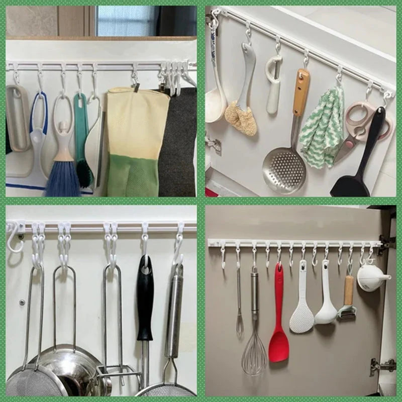 Cabinet Hooks Adjustable Sliding Drill-Free Installation