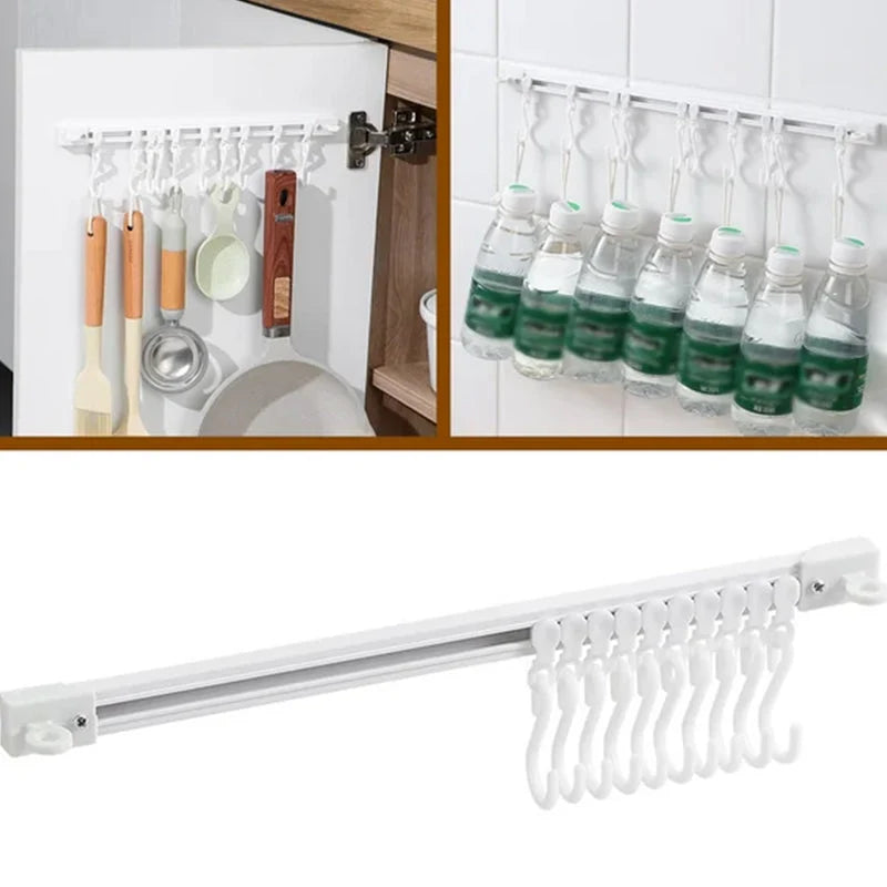 Cabinet Hooks Adjustable Sliding Drill-Free Installation