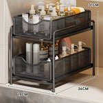 Cabinet Organizer Pull-Out Mesh Drawers Powder-Coated Steel