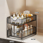 Cabinet Organizer Pull-Out Mesh Drawers Powder-Coated Steel