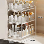 Cabinet Organizer Pull-Out Mesh Drawers Powder-Coated Steel