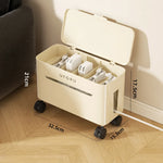 Cable Organizer Box Double-Layer Rolling Wheels