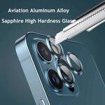 Camera Lens Protector Scratch-Resistant Clear Glass & Aluminum Alloy Ring