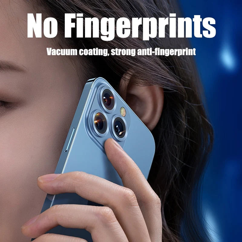Camera Lens Protector Scratch-Resistant Clear Glass & Aluminum Alloy Ring