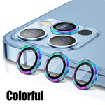 Camera Lens Protector Scratch-Resistant Clear Glass & Aluminum Alloy Ring