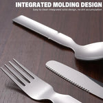 Camping Cutlery Set Foldable 4-In-1 Stainless Steel