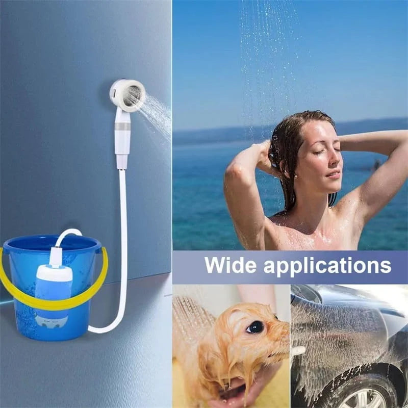 Camping Shower Rechargeable Dual Spray Waterproof