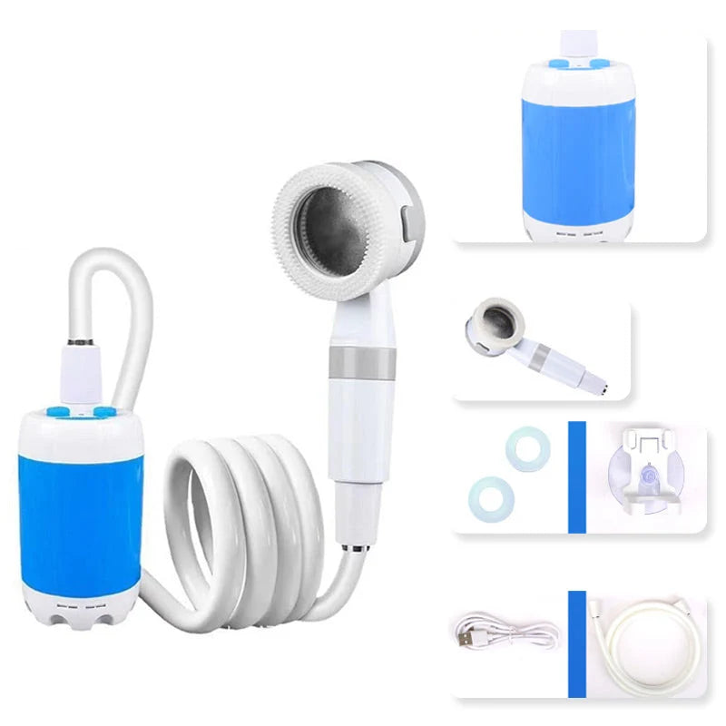 Camping Shower Rechargeable Dual Spray Waterproof