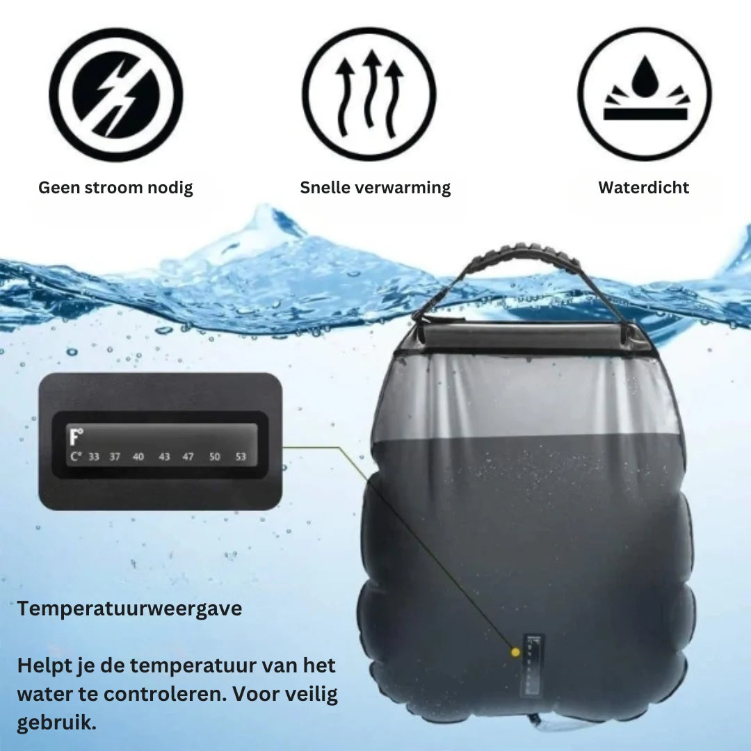 Camping Shower Solar Heated Foldable 20L Capacity