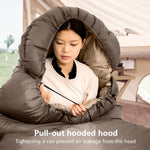 Camping Sleeping Bag Extra-Wide 100 cm All-Season Compression Bag
