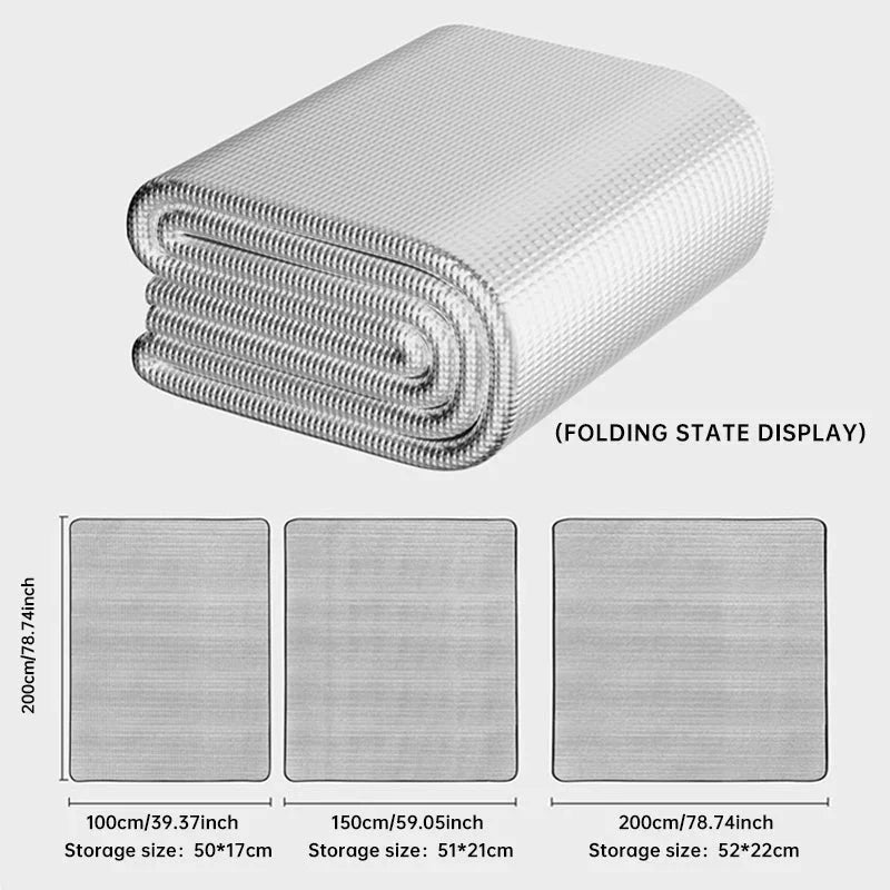 Camping Sleeping Pad Heat-Reflective Aluminum Thick Foam Waterproof