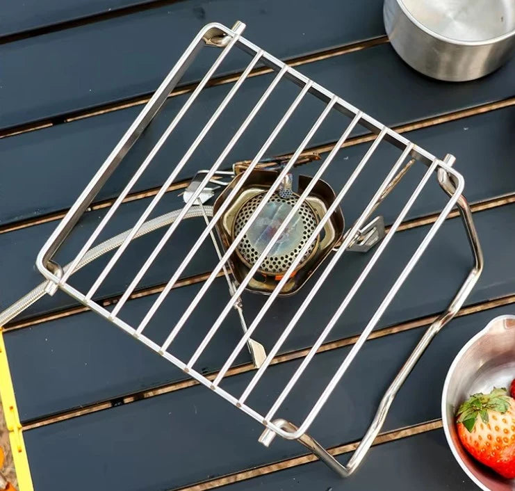 Camping Stove Rack Stainless Steel Foldable