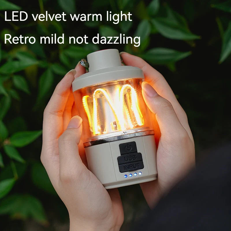Camping Table Lamp Stepless Dimming Adjustable Color Temp USB-C