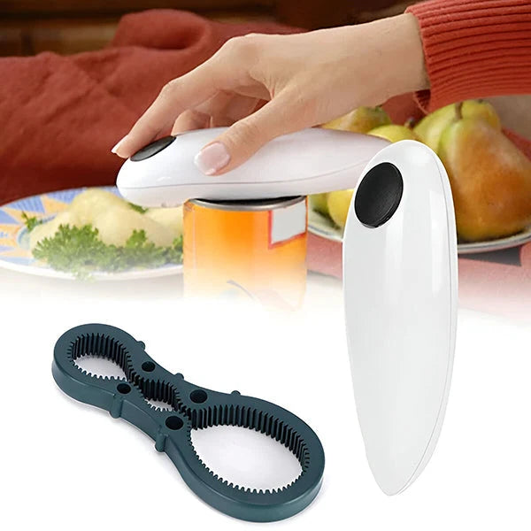 Can & Bottle Opener Electric One-Button Safe-Cut