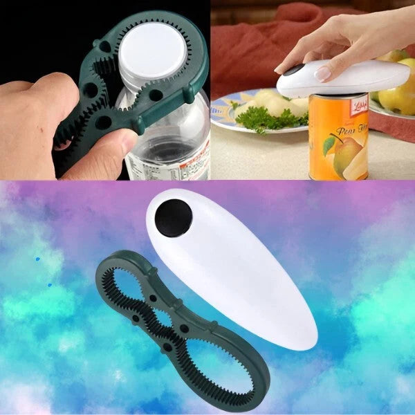 Can & Bottle Opener One-Touch Safe Cutting
