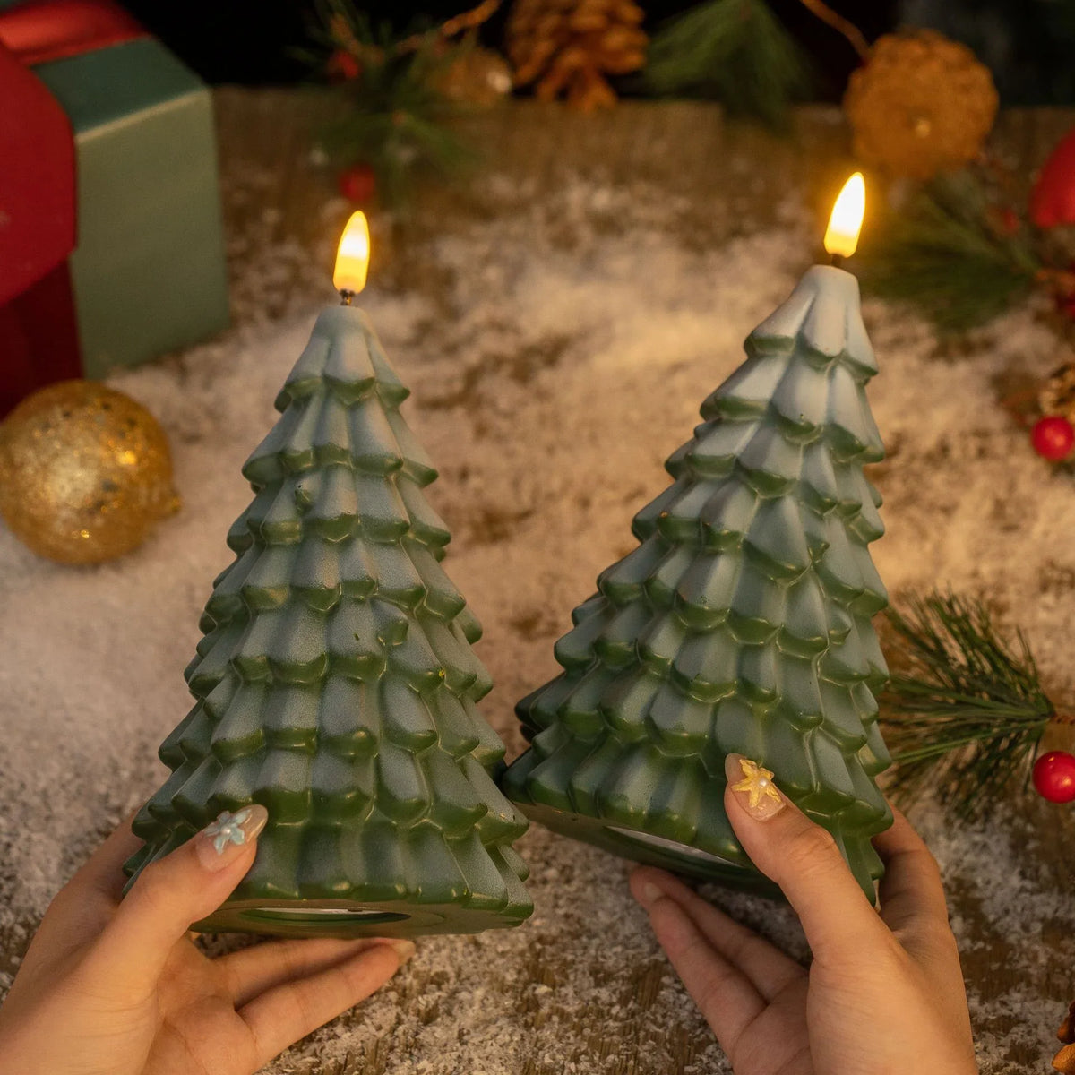 Candle Fir Tree Sculpted Eco-Friendly Wax