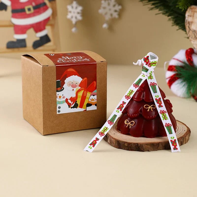 Candle Hand-Poured Sculpted Tree Gift Box