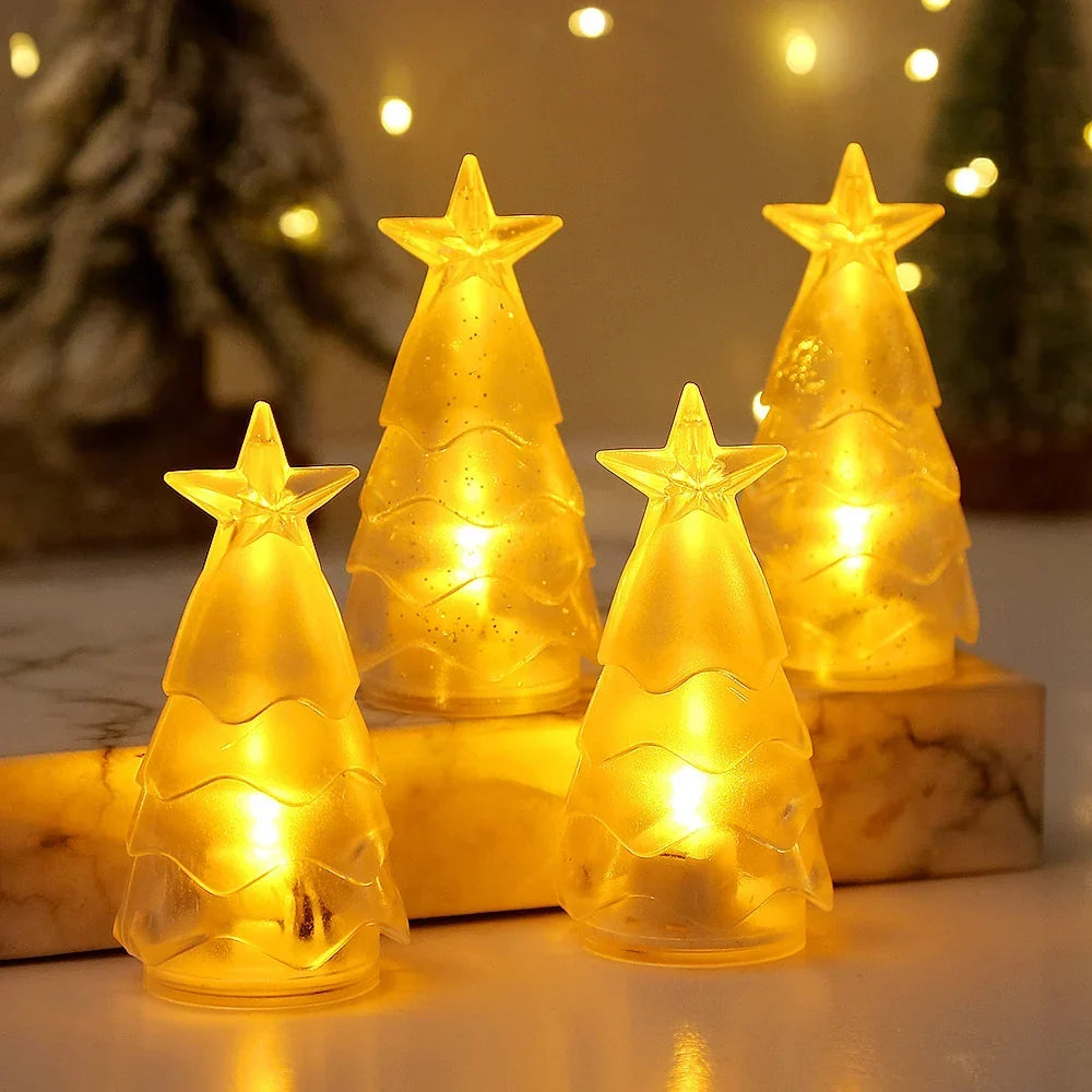 Candle Holder Christmas Tree Sparkling Tealight Compatible